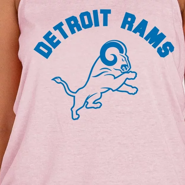 Detroit Rams Women's Knotted Racerback Tank