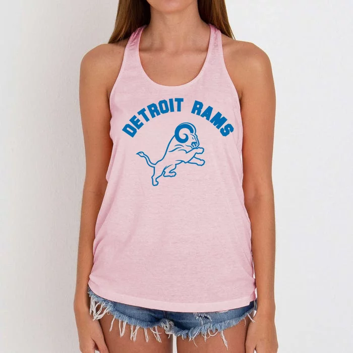 Detroit Rams Women's Knotted Racerback Tank