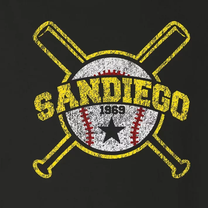 Distressed Retro San Diego Baseball Sd Toddler Long Sleeve Shirt