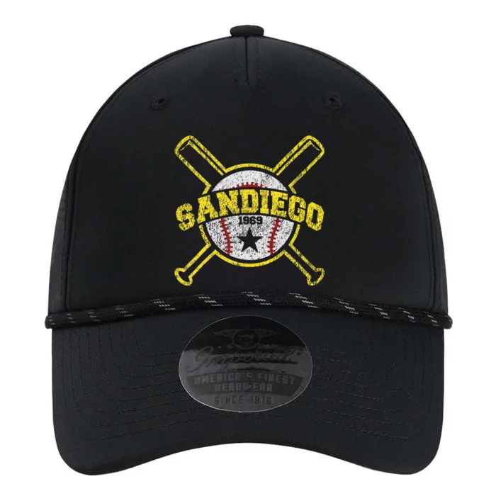 Distressed Retro San Diego Baseball SD Vintage Performance The Dyno Cap