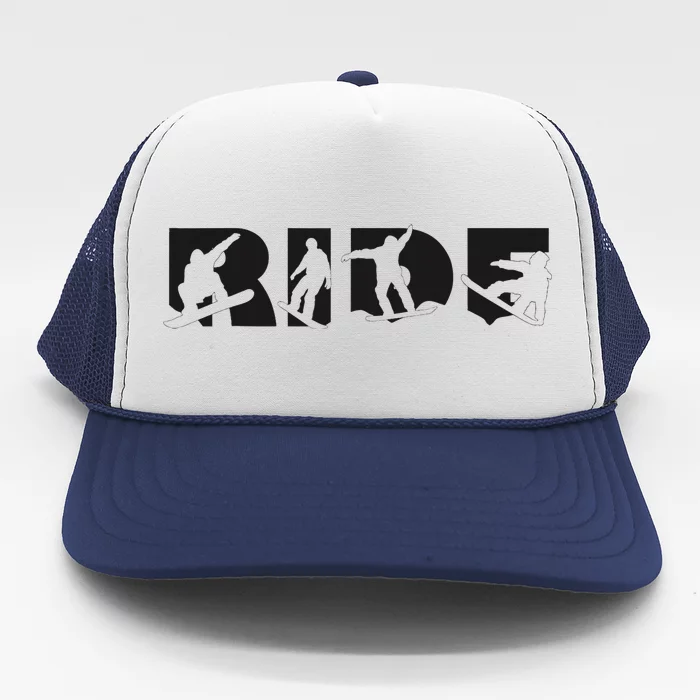 Dark Ride Snowboard Snowboarding Epic Snowboarder Graphic Trucker Hat