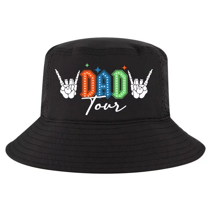 Dad Rock Tour Best Gift For Fathers Front & Back Cool Comfort Performance Bucket Hat