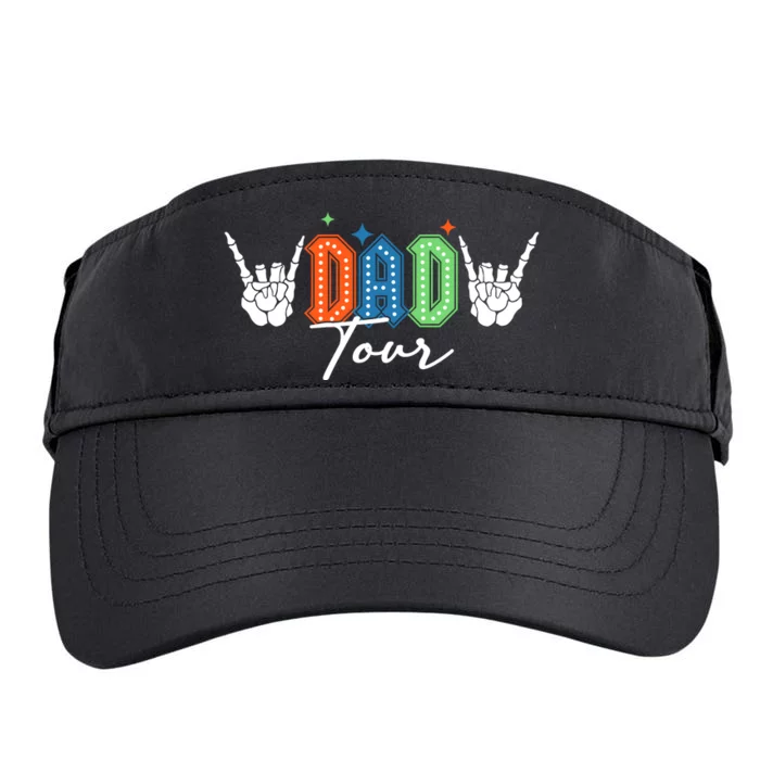 Dad Rock Tour Best Gift For Fathers Front & Back Adult Drive Performance Visor