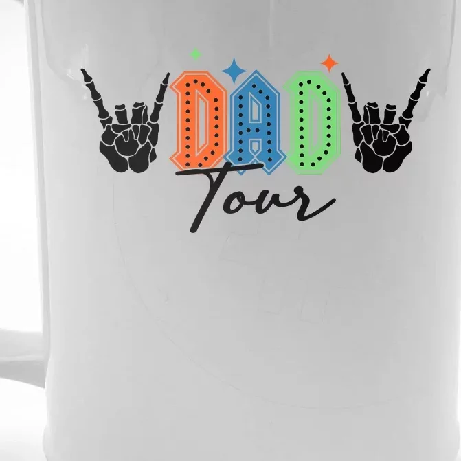 Dad Rock Tour Best Gift For Fathers Front & Back Beer Stein