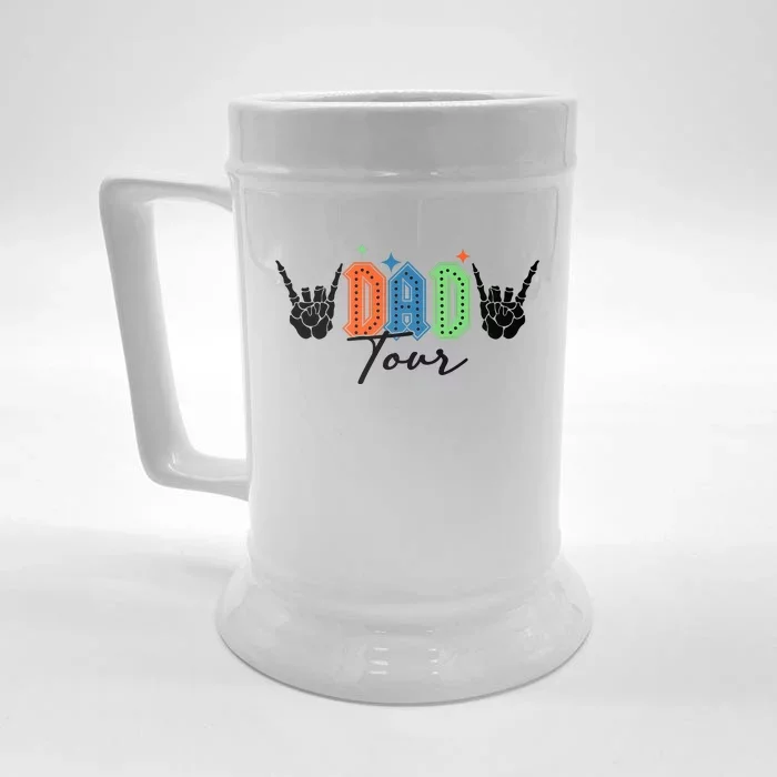 Dad Rock Tour Best Gift For Fathers Front & Back Beer Stein