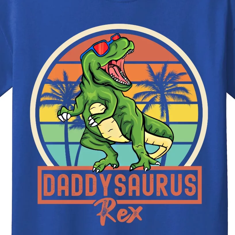 Daddysaurus Rex T Rex Dinosaur Daddy Saurus Family Matching Gift Kids T-Shirt