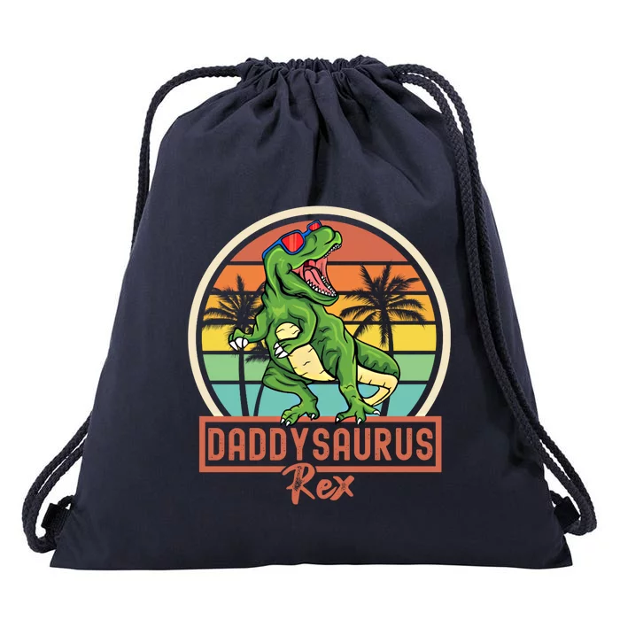 Daddysaurus Rex T Rex Dinosaur Daddy Saurus Family Matching Gift Drawstring Bag