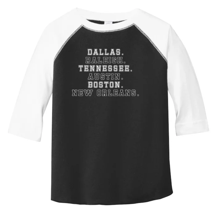 Dallas Raleigh Tennessee Austin Boston New Orleans Toddler Fine Jersey T-Shirt