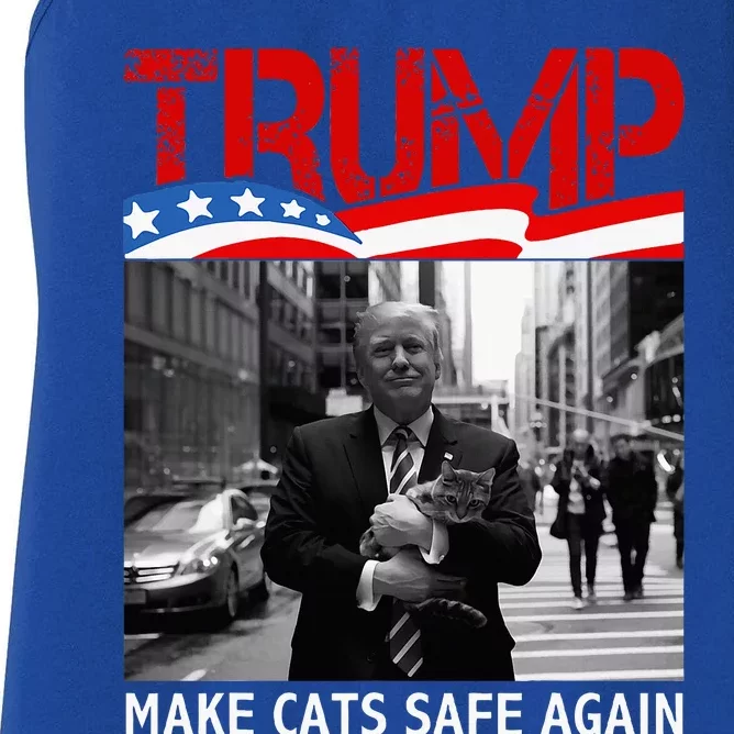 Democratic Republican Trump Make Cats Safe Again Harris Women's Racerback Tank