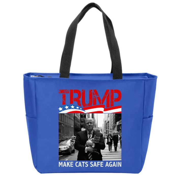 Democratic Republican Trump Make Cats Safe Again Harris Zip Tote Bag