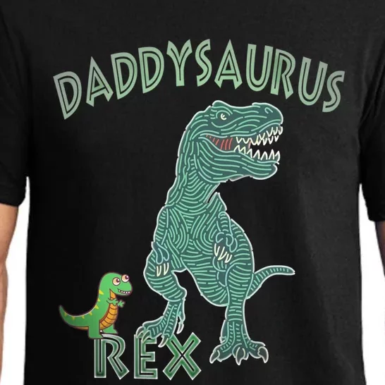 Daddysaurus Rex Tyrannosaurus Dino Dad Funny Gift Pajama Set