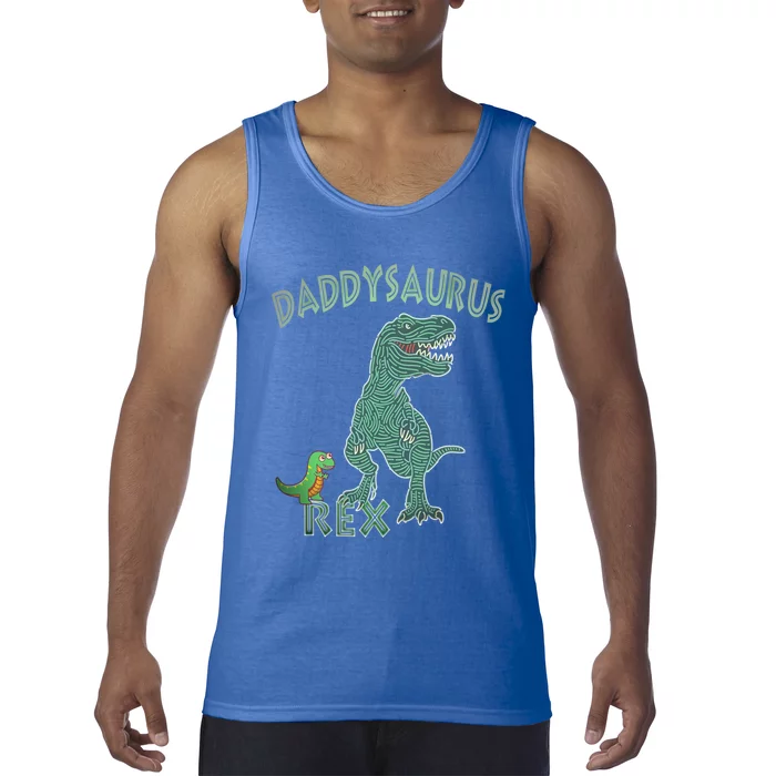 Daddysaurus Rex Tyrannosaurus Dino Dad Funny Gift Tank Top