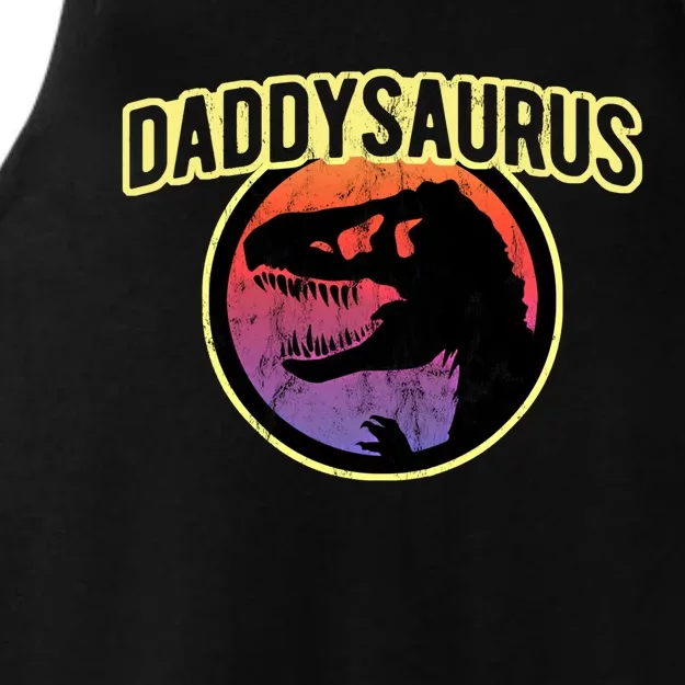 Daddysaurus Rex Tmeaningful Giftrex Fathers Day Gift Ladies Tri-Blend Wicking Tank