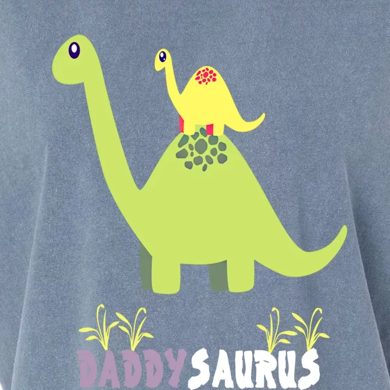 Daddysaurus Rex Tee Dinosaur Fathers Day Gift Garment-Dyed Women's Muscle Tee