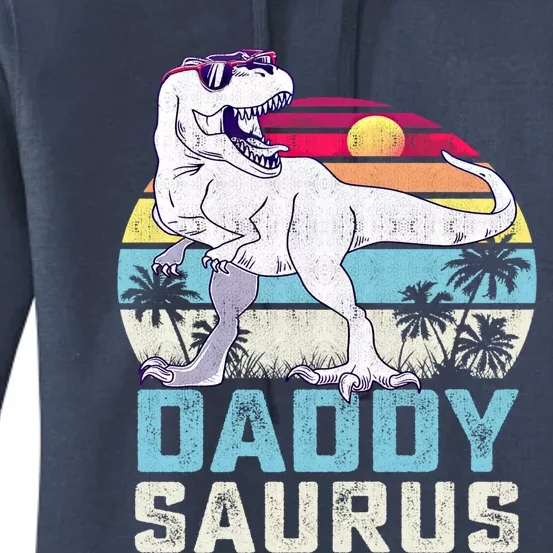 Daddysaurus Rex Tee Fathers Day Sun Beach Gift Women's Pullover Hoodie