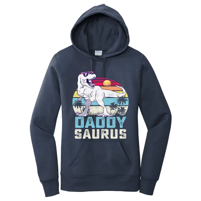 Daddysaurus Rex Tee Fathers Day Sun Beach Gift Women's Pullover Hoodie