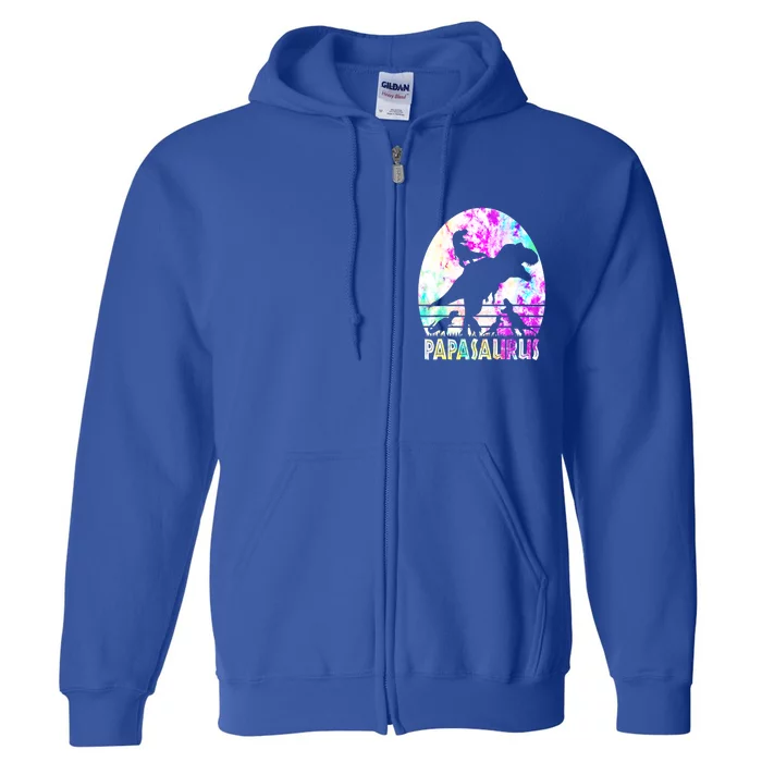 Daddysaurus Rex Tee Rainbow Fathers Day Gift Full Zip Hoodie