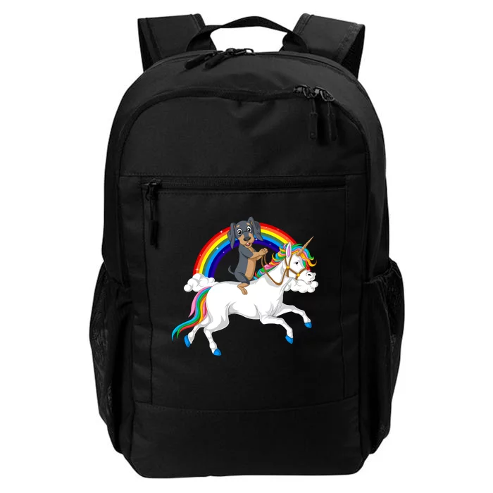 Dachshund Riding Unicorn Daily Commute Backpack