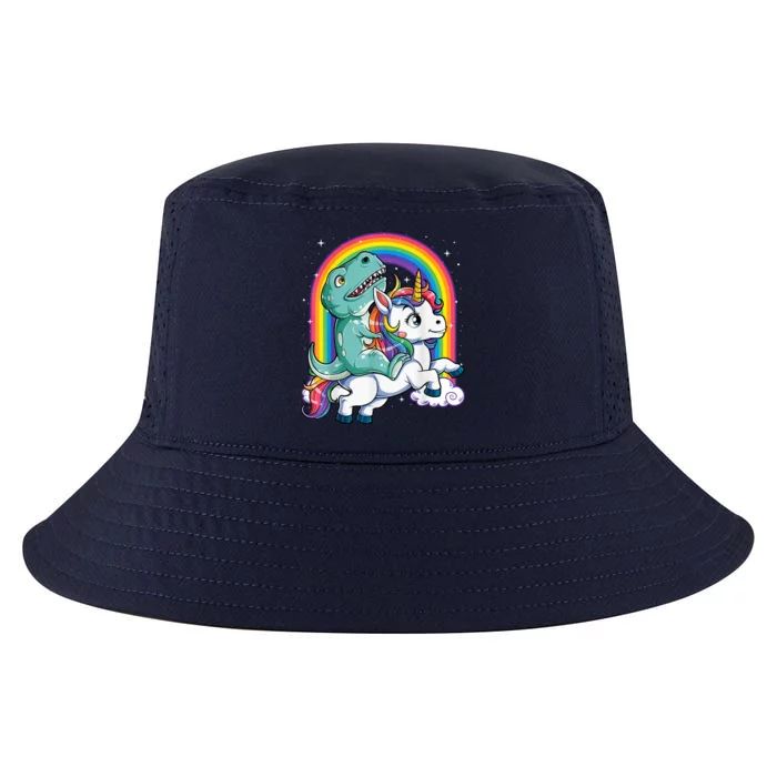 Dinosaur Riding Unicorn Funny T rex Boy Rainbow Galaxy Cool Comfort Performance Bucket Hat