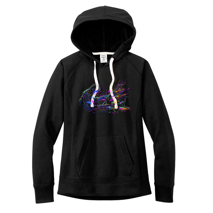 Drummer Abstract Women's Fleece Hoodie