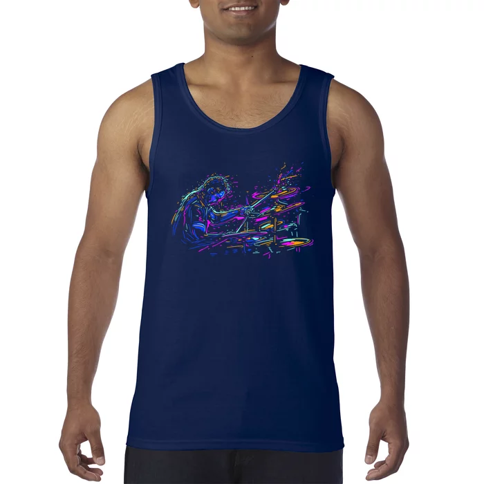 Drummer Abstract Tank Top