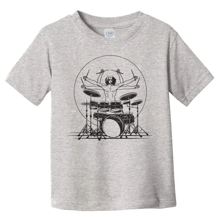 Drummer Playing Rock Band Illustration Toddler T-Shirt