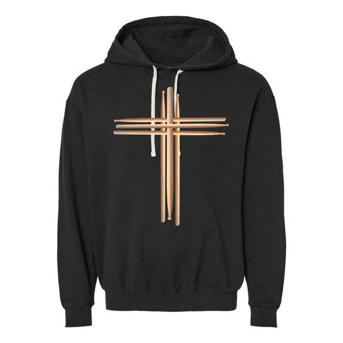 Drumsticks Cross Garment-Dyed Fleece Hoodie