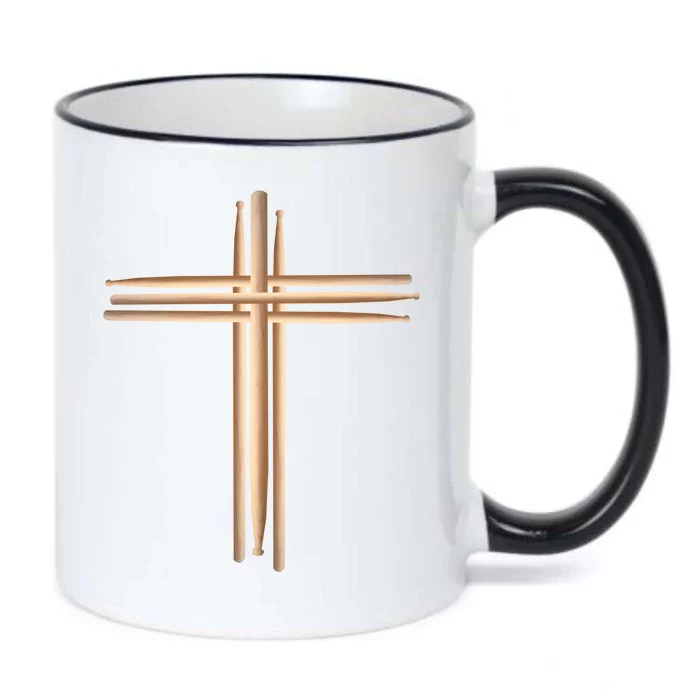 Drumsticks Cross Black Color Changing Mug