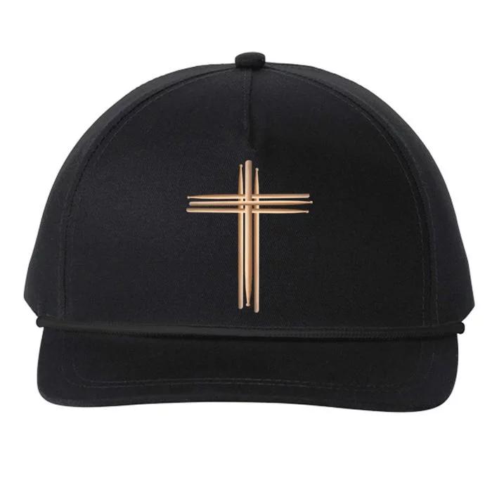 Drumsticks Cross Snapback Five-Panel Rope Hat