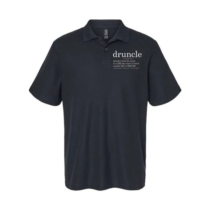 Druncle Another Term For Uncle Usually Lit Softstyle Adult Sport Polo