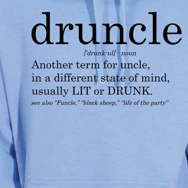 Druncle Another Term For Uncle Usually Lit Unisex Surf Hoodie