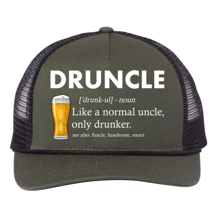 Druncle Funny Uncle Definition See Also Funcle Retro Rope Trucker Hat Cap