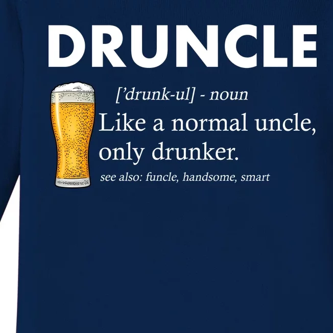 Druncle Funny Uncle Definition See Also Funcle Baby Long Sleeve Bodysuit