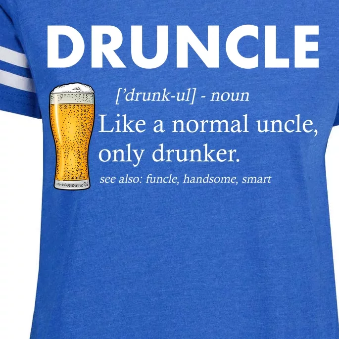 Druncle Funny Uncle Definition See Also Funcle Enza Ladies Jersey Football T-Shirt