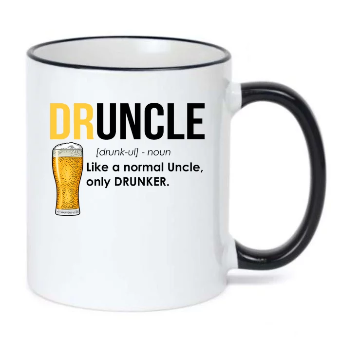 Druncle Like a Normal Uncle Only Drunker Black Color Changing Mug