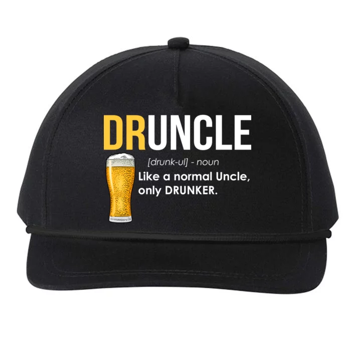 Druncle Like a Normal Uncle Only Drunker Snapback Five-Panel Rope Hat