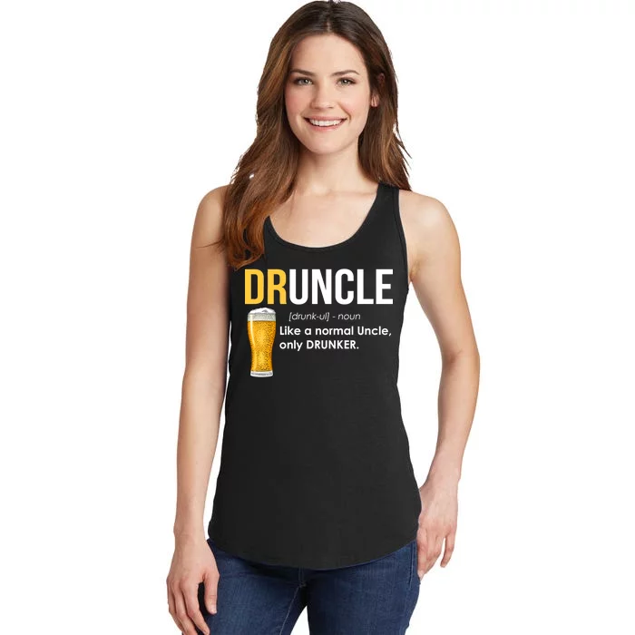 Druncle Like a Normal Uncle Only Drunker Ladies Essential Tank