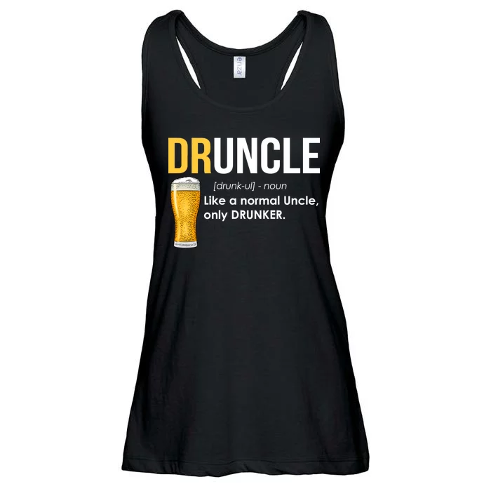 Druncle Like a Normal Uncle Only Drunker Ladies Essential Flowy Tank