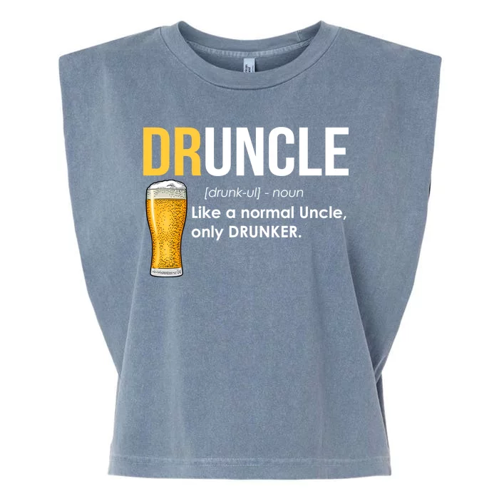 Druncle Like a Normal Uncle Only Drunker Garment-Dyed Women's Muscle Tee