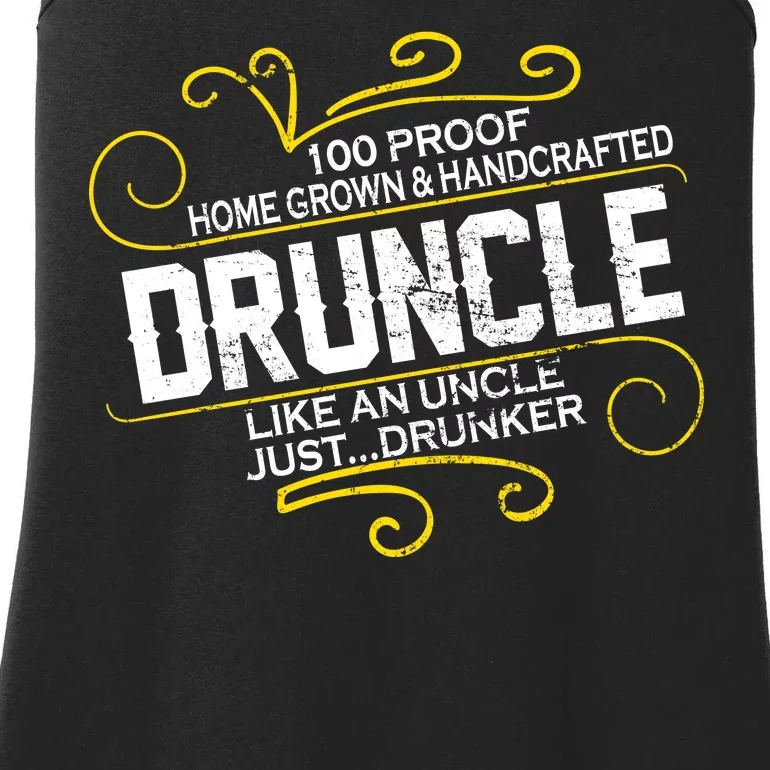 Druncle Like A Uncle Just Drunker Ladies Essential Tank