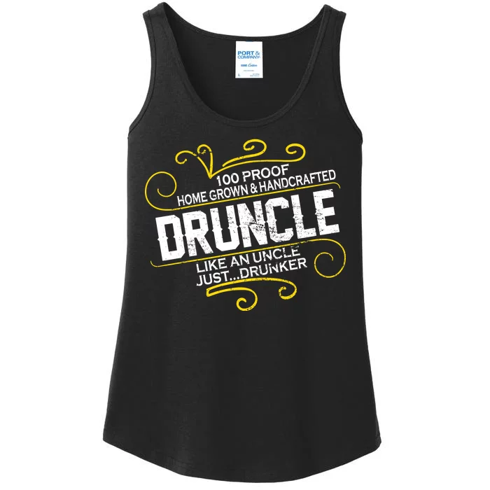 Druncle Like A Uncle Just Drunker Ladies Essential Tank