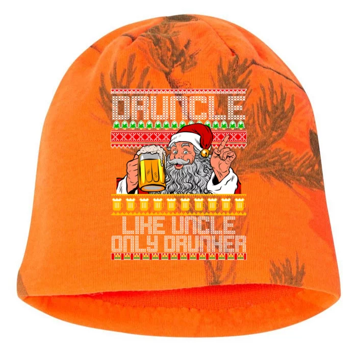 Druncle Like Uncle Only Drunker Ugly Christmas Kati - Camo Knit Beanie