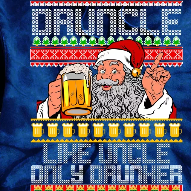 Druncle Like Uncle Only Drunker Ugly Christmas Tie Dye Hoodie