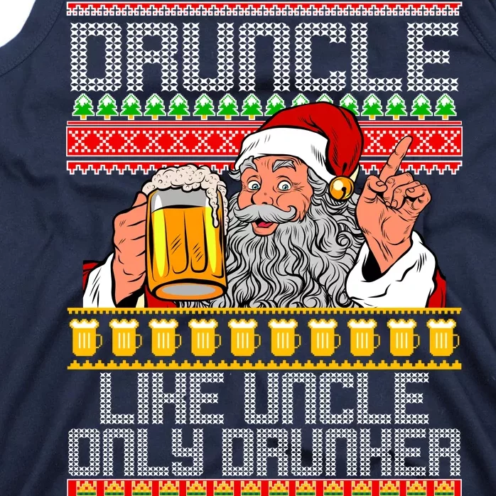 Druncle Like Uncle Only Drunker Ugly Christmas Tank Top