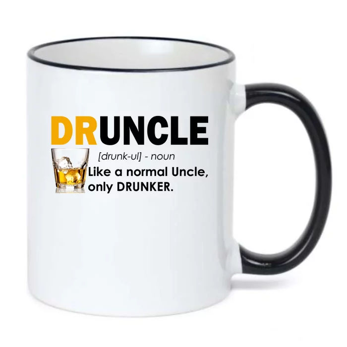 Druncle Normal Uncle Only Drunker Whiskey Black Color Changing Mug