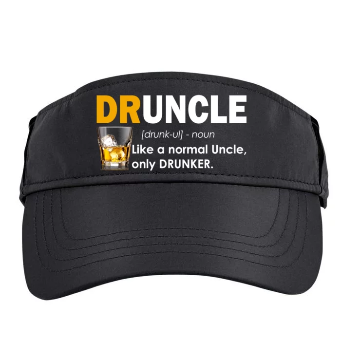 Druncle Normal Uncle Only Drunker Whiskey Adult Drive Performance Visor