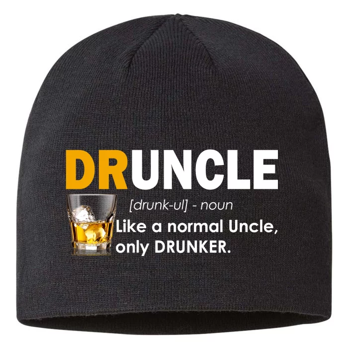 Druncle Normal Uncle Only Drunker Whiskey 8 1/2in Sustainable Knit Beanie