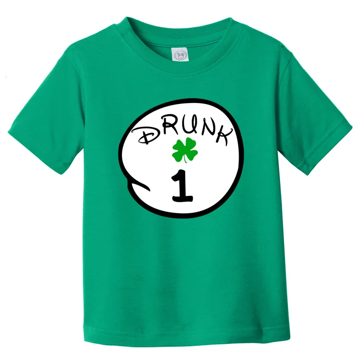 Drunk 1 2 3 4 5 Clover Personalized St Patrick's Day Toddler T-Shirt