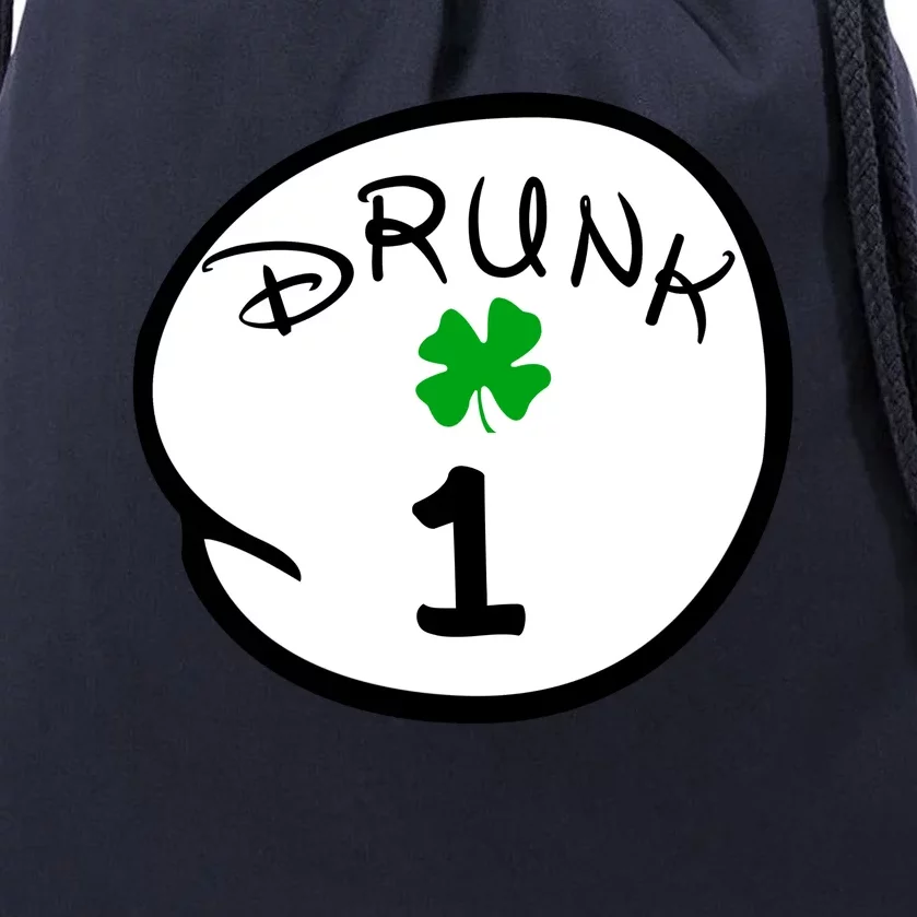 Drunk 1 2 3 4 5 Clover Personalized St Patrick's Day Drawstring Bag