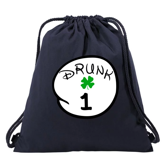 Drunk 1 2 3 4 5 Clover Personalized St Patrick's Day Drawstring Bag